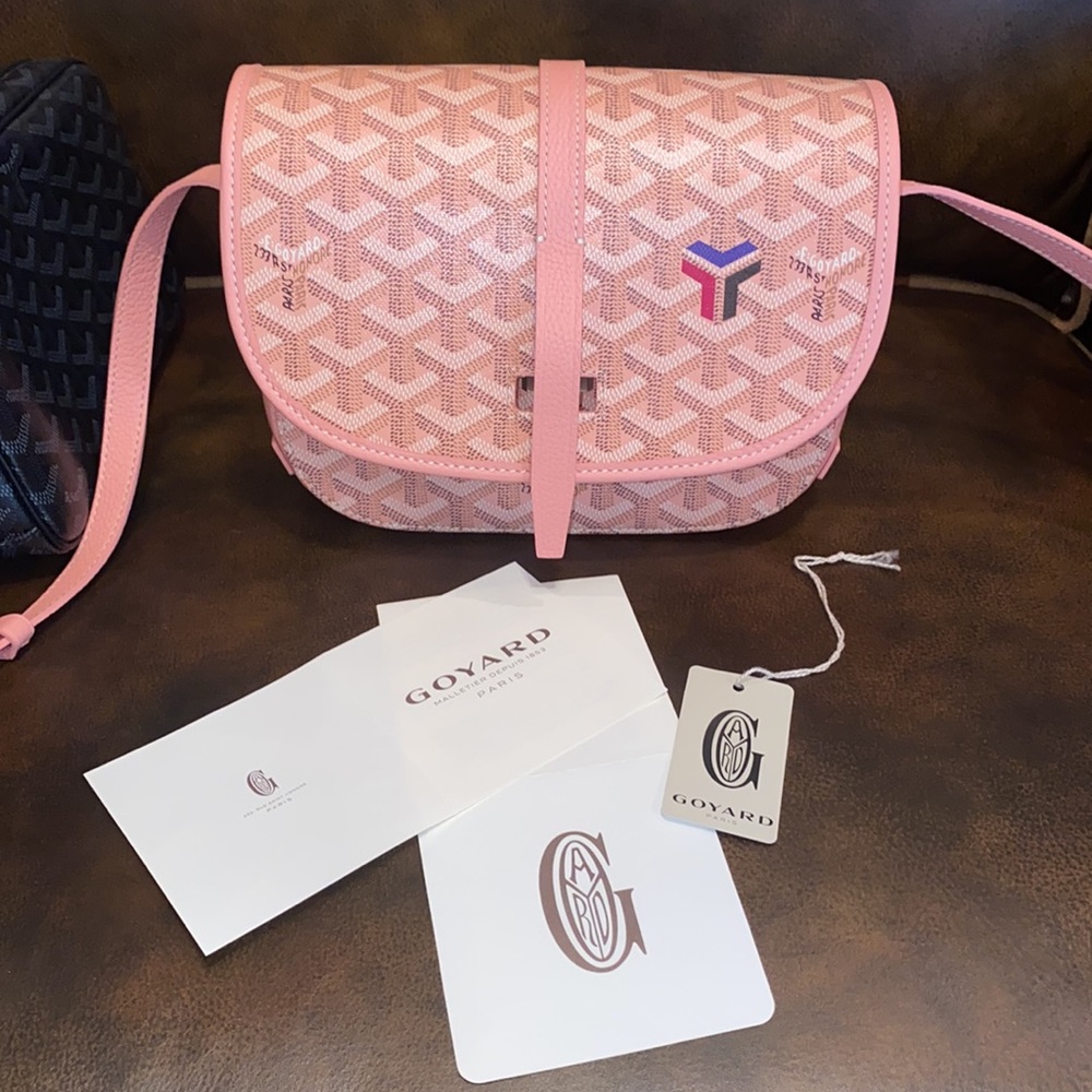 RARE GOYARD BELVEDERE PM LIMITED EDITION ROSE POUDRE PINK - Picture 1 of 16